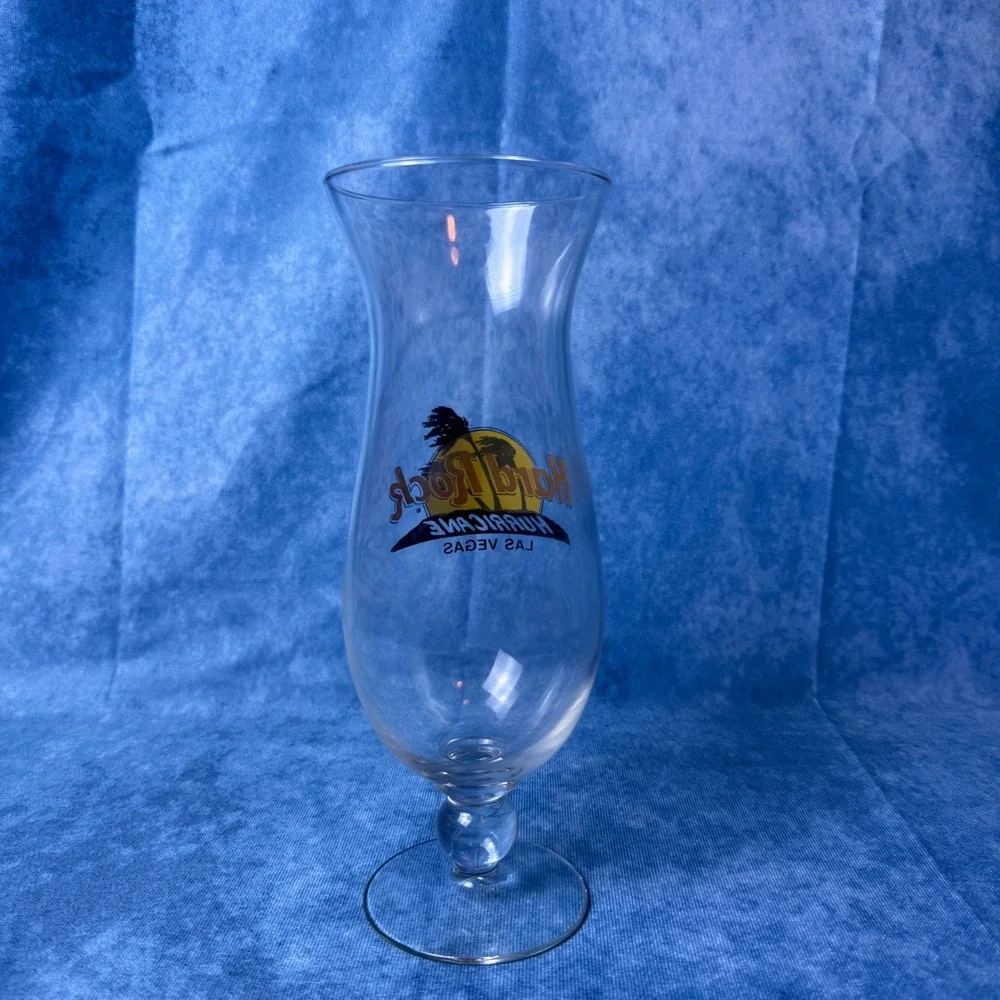 Hard Rock Cafe Las Vegas Hurricane Glass Souvenir Barware Collectible 9.5
